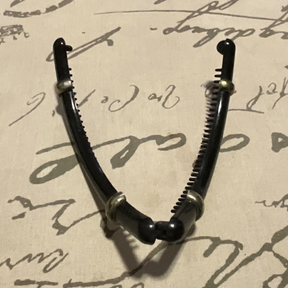 Vintage brown hair Designed bun holder - Picture 3 of 10